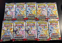 Pokemon Prismatic Evolution Booster Packs Lot Of 10 Factory Sealed - Image 1