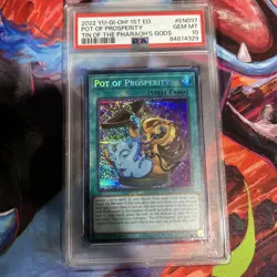 PSA 10 Yu-Gi-Oh! Pot of Prosperity MP22-EN037 Secret Rare! 1st Edition - Image 1