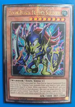 NM Yugioh Toon Black Luster Soldier - RA03-EN272 - Quarter Century Secret Rare - Image 1