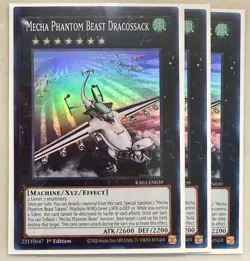 3x Mecha Phantom Beast Dracossack 1st Edition Super Rare RA03-EN039 Yu-Gi-Oh! - Image 1