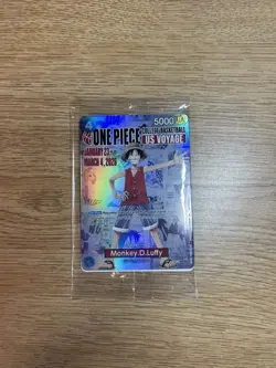One Piece Monkey D. Luffy US Voyage College Basketball Promo Card (Sealed) - Image 1