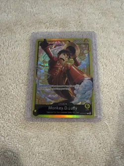 Bandai Monkey.D.Luffy ST29-001 Leader Foil Alternative Art 5000 Power One Piece - Image 1