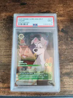 PSA 9 Disney Lorcana Archazia's Island Tramp Enterprising Dog 212/204 Enchanted - Image 1