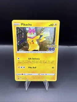 Pokemon Go TCG Card NM/M SWSH234 Black Star Promo Pikachu Galaxy Holo - Image 1