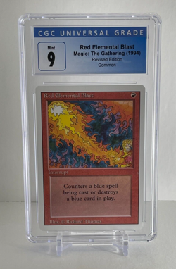 Red Elemental Blast Revised / 3rd Edition Graded CGC 9 MINT Legacy MTG Cards - Image 1