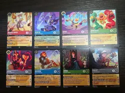 Disney Lorcana TCG Card Lot Legendary Lot Of 8 Cards 2 Foils NM Pack Fresh - Image 1