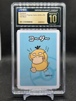 🔥CGC PRISTINE 10🔥PSYDUCK POKEMON JAPANESE OLD MAID PLAYING CARDS - Image 1