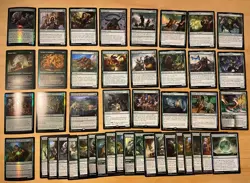 MTG Lot Of 44 Battle For Baldur’s Gate GREEN Cards Including FOILS - Image 1