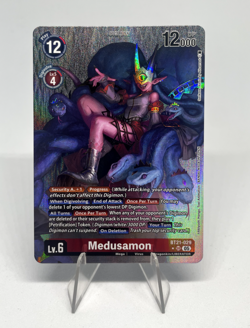Digimon Card Medusamon Alt Art BT21-029 SR World Convergence - Image 1