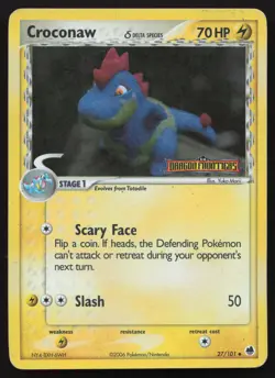 Croconaw [Reverse Holo] #27 Dragon Frontiers Pokemon Card - Image 1
