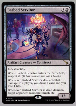 Barbed Servitor 0077 Non Foil Rare Murders at Karlov Manor MTG NM - Image 1