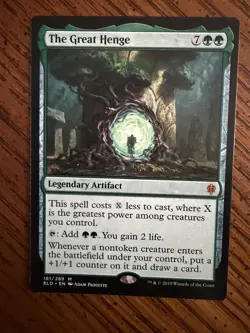 The Great Henge Throne of Eldraine Green Mythic Legendary Artifact MTG LP - Image 1