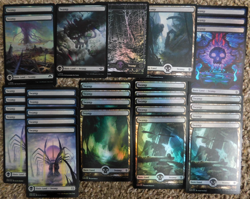 Foil Full-art Basic mana - 30 Swamps - Different Series - NM - Image 1