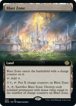 1x Blast Zone - Foil - Extended Art Light Play MTG Magic - Kid Icarus - - Image 1