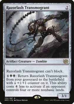 RAZORLASH TRANSMOGRANT x4 mtg NM-M The Brothers War 4 Rare - Image 1