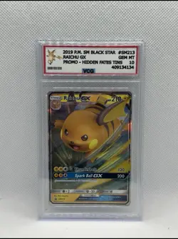 Pokemon Raichu GX VCG 10 Promo Hidden Fates SM213 - NO PSA/BGS - Image 1