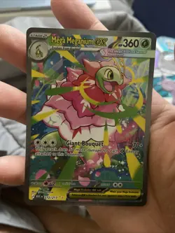 Pokemon Mega Meganium EX Full Art Holo ASCN 272/217 Card Pokemon TCG Card Stock - Image 1
