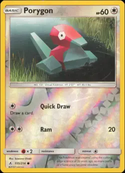 Pokemon - Porygon (155) #155/214 - SM - Unbroken Bonds Reverse Holo - Image 1