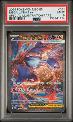 2025 Pokemon Mega Evolution #181 Mega Latias Ex Special Illustration Rare PSA 9 - Image 1