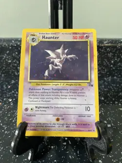 Haunter 6/62 Fossil Set Rare Holo Pokemon Card WOTC 1999 Vintage - Image 1