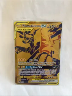 Pokemon Pikachu & Zekrom GX Tag Team SM248 Promo NM Condition - Image 1