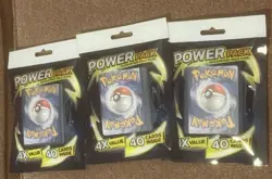 3pks- Pokemon TCG - Power Pack Guaranteed Powerful Holo Rare 40 cards in pack - Image 1
