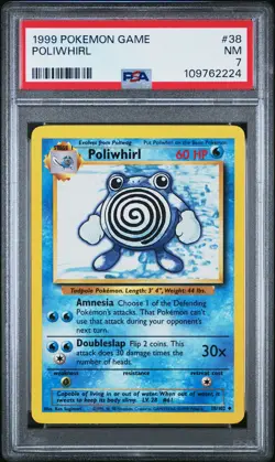 Poliwhirl 1999 Pokemon Game #38 PSA 7 NEW SLAB - Image 1