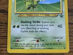 Pokemon Wotc Black Star Promo # 45 SCYTHER **not played** - Image 3