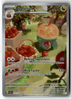 Appletun ⭐ 211/191 Holo Illustration Rare Surging Sparks 2024 Pokemon NM - Image 1