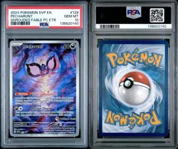 2024 POKEMON SHROUDED FABLE POKEMON CENTER ETB PROMO SVP #129 PECHARUNT PSA 10 - Image 2