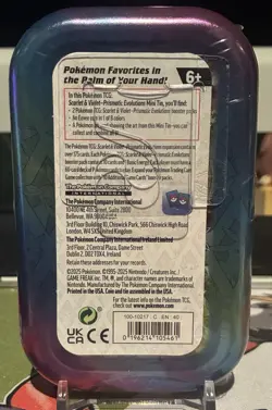 POKEMON TCG PRISMATIC EVOLUTIONS VAPOREON MINI TIN Sealed - Image 2