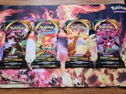 Pokemon Darkness Ablaze Sleeved Booster Packs Lot Of 4 Sealed Art Set - Image 1