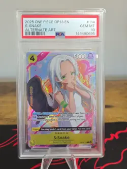 2025 One Piece EN OP13-114 S-Snake Alternate Art Carrying On His Will PSA 10 - Image 1