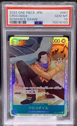💎🔥 Crocodile HOLO 2022 One Piece Japanese Romance Dawn PSA 10 Gem Qty🔥💎 - Image 1