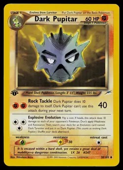 Pokemon Card - Dark Pupitar Neo Destiny 38/105 Uncommon 1st Edition - Image 1