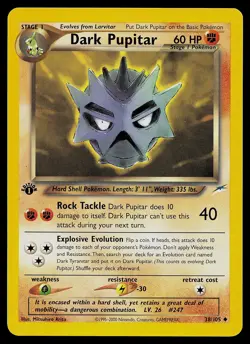 Pokemon Card - Dark Pupitar Neo Destiny 38/105 Uncommon 1st Edition - Image 1