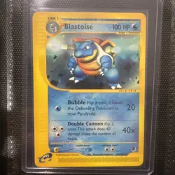 Pokemon Card - Non-Holo Blastoise 36/165 Expedition *MP* e-Card Rare - Image 1