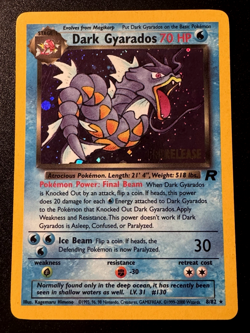 Prerelease Dark Gyarados 8/82 Team Rocket Pokemon Card Holo Foil Rare HP - Image 1