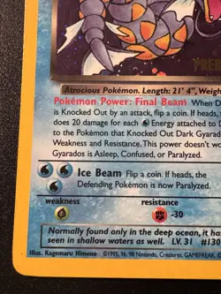 Prerelease Dark Gyarados 8/82 Team Rocket Pokemon Card Holo Foil Rare HP - Image 5