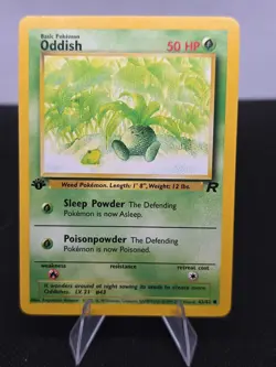 Oddish 63/82 1st Edition Team Rocket Non Holo Pokemon Card - Image 1
