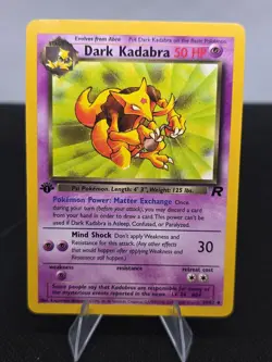 Dark Kadabra 39/82 1st Edition Team Rocket Non Holo Pokemon Card - Image 1