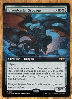 MTG Tarkir Dragonstorm Commander, Broodcaller Scourge - Extended Art - Image 1