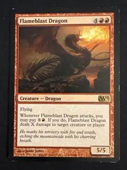 1x Flameblast Dragon (133) Core Set 2012 M12 MP MTG Magic the Gathering x1 MKE - Image 1