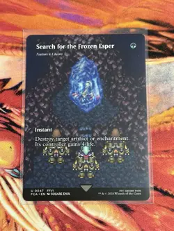 Search for the Frozen Esper - Nature's Claim - Showcase Final Fantasy MTG NM - Image 1