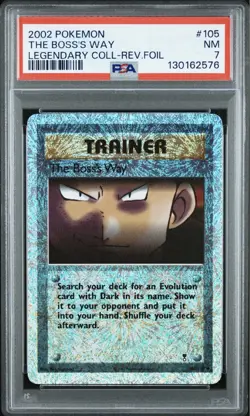 2002 The Boss’s Way Reverse Foil Legendary Collection #105 PSA 7 Vintage Pokemon - Image 1