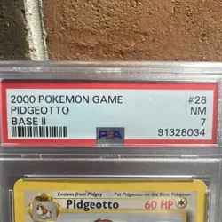 Pokemon Pidgeotto Rare Base Set 2 PSA 7 28/130 English 2000 - Image 3