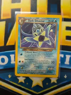 Pokemon Neo Destiny Dark Omastar 19/105 Non Holo LP - Image 1