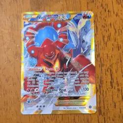 Pokemon Volcanion EX XY Steam Siege 115/114 Secret Rare 180 HP Full Art Holo - Image 1