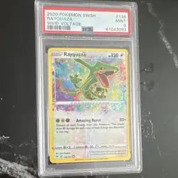 Pokemon Rayquaza 138/185 Amazing Rare Holo Vivid Voltage 2020 PSA 9 English - Image 1