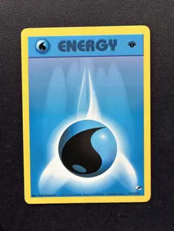 132/132 Water Energy Gym Heroes 1st Edition Pokemon Card NM Non Holo Wotc - Image 1